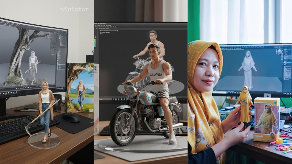Prompt Cara buat miniatur di Gemini AI
