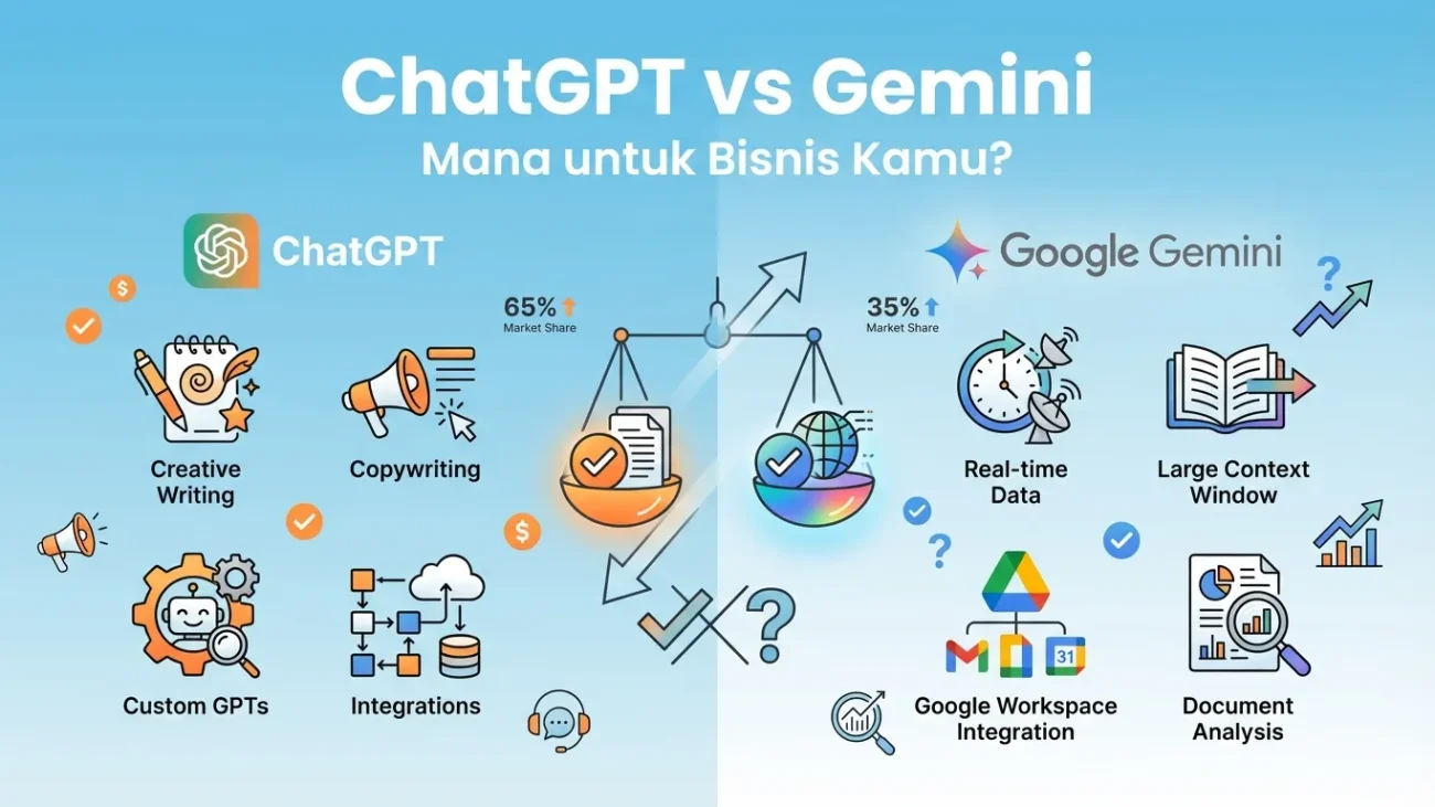 ChatGPT vs Gemini: Mana yang Lebih Bagus untuk Bisnis?