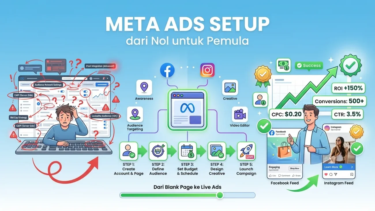 Meta Ads untuk Pemula 2026: Panduan dari Nol Sampai Campaign Pertama