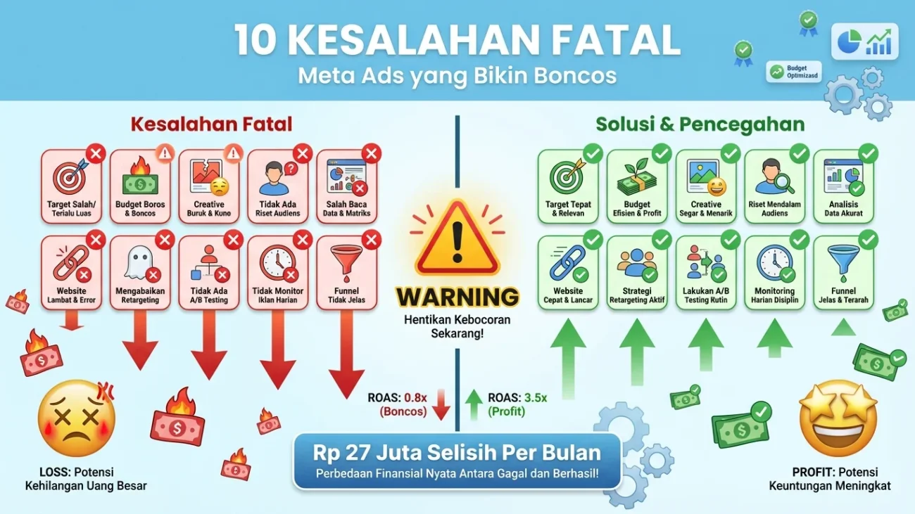 10 Kesalahan Fatal Meta Ads yang Bikin Boncos Jutaan Rupiah