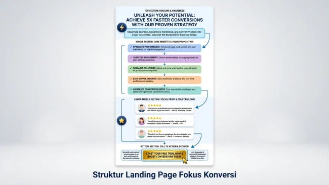 Struktur Landing page untuk Konversi