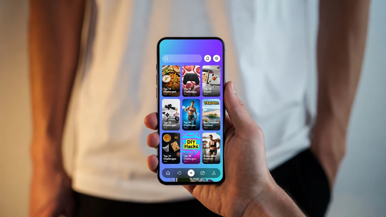 Ilustrasi 10 trend konten media sosial 2026 dengan visual short-form serial UGC live shopping dan community engagement di TikTok Instagram
