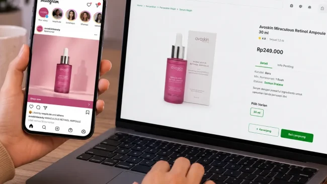 Foto untuk Marketplace vs Foto untuk Meta Ads